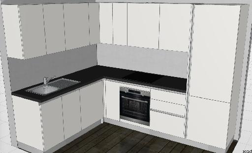 Projet cuisine Kaya Bianco avec PLD Lava REF Stosa.321 - Stosa